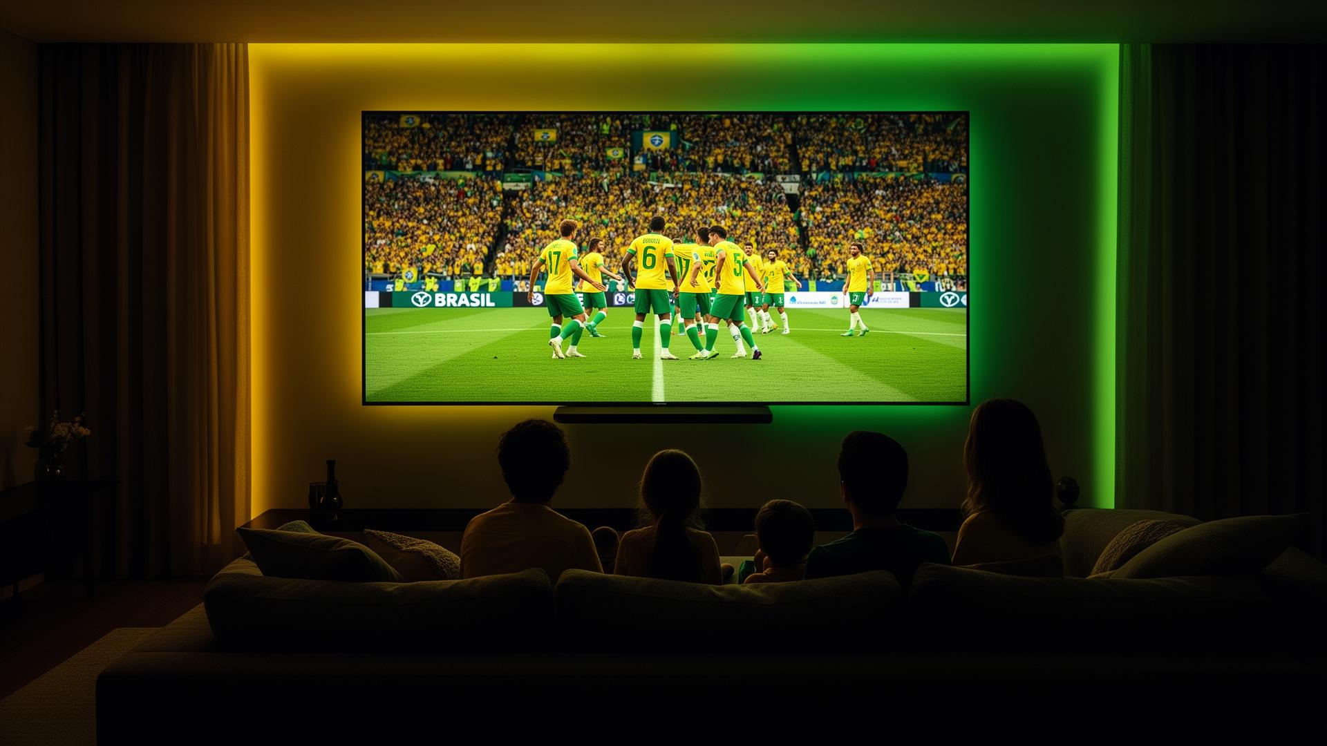 TV exibindo a Copa do Mundo 2026 em 4K